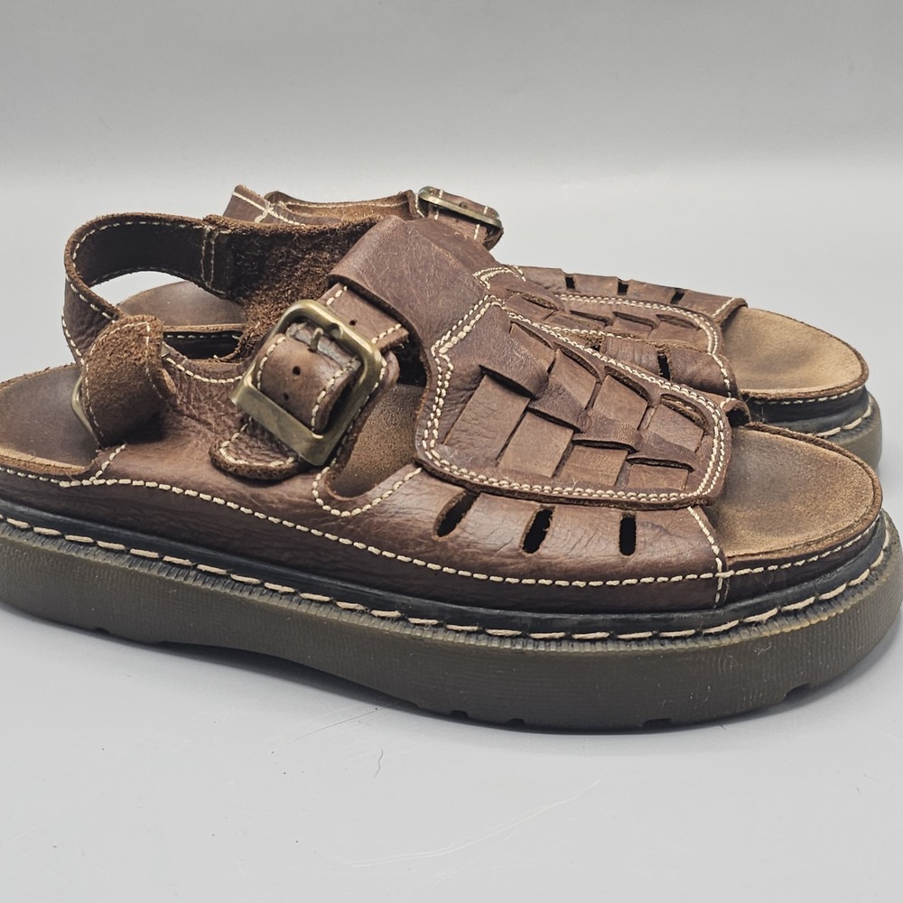 Vintage Leather Fishermen Chunky Sandals Women's 9.5 Mens 8 Y2K 90s Made Spain - Picture 2 of 15